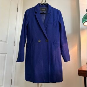 Royal blue Banana Republic notched label winter coat